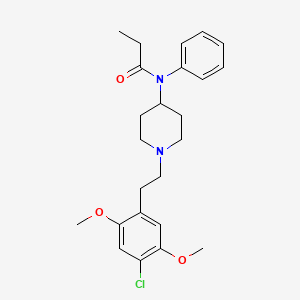 molecular formula C24H31ClN2O3 B10817505 N-(1-(4-Chloro-2,5-dimethoxyphenethyl)piperidin-4-yl)-N-phenylpropionamide 