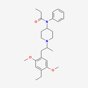 molecular formula C27H38N2O3 B10817509 N-(1-(1-(4-Ethyl-2,5-dimethoxyphenyl)propan-2-yl)piperidin-4-yl)-N-phenylpropionamide 