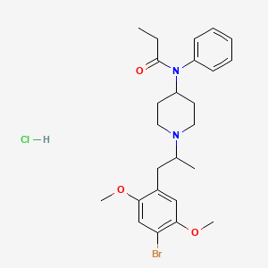 molecular formula C25H34BrClN2O3 B10817530 N-(DOB) Fentanyl (hydrochloride) 