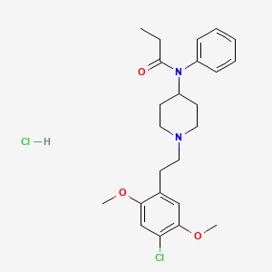 molecular formula C24H32Cl2N2O3 B10817544 N-(2C-C) Fentanyl (hydrochloride) 