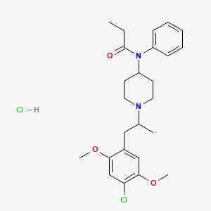 molecular formula C25H34Cl2N2O3 B10817564 N-(DOC) Fentanyl (hydrochloride) 