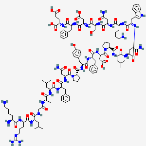 molecular formula C127H181N31O34 B10817572 H-Lys-Arg-Leu-Gly-Ala-Leu-Phe-Asn-Pro-Tyr-Phe-Asp-Pro-Leu-Gln-Trp-Lys-Asn-Ser-Asp-Phe-Glu-OH 