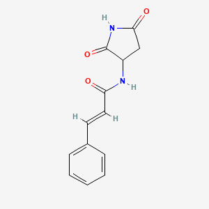 molecular formula C13H12N2O3 B10817574 N-(2,5-Dioxopyrrolidin-3-yl)cinnamamide 