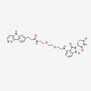 N-(2-(2-(2-((2-(2,6-dioxopiperidin-3-yl)-1,3-dioxoisoindolin-4-yl)amino)ethoxy)ethoxy)ethyl)-3-(5H-pyrido[4,3-b]indol-7-yl)propanamide