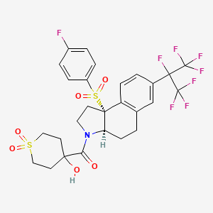 [(3aR,9bR)-9b-(4-fluorophenyl)sulfonyl-7-(1,1,1,2,3,3,3-heptafluoropropan-2-yl)-2,3a,4,5-tetrahydro-1H-benzo[e]indol-3-yl]-(4-hydroxy-1,1-dioxothian-4-yl)methanone