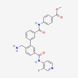 methyl 4-[[3-[2-(aminomethyl)-5-[(3-fluoropyridin-4-yl)carbamoyl]phenyl]benzoyl]amino]benzoate