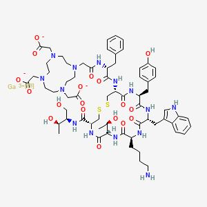 molecular formula C65H89GaN14O18S2 B10817619 Edotreotide Gallium Ga-68 CAS No. 2101630-92-4