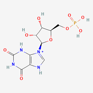 molecular formula C10H14N4O9P+ B10817674 5-Monophosphate-9-beta-D-ribofuranosyl xanthine 