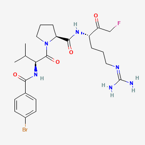 (S)-1-((4-Bromobenzoyl)-L-valyl)-N-((S)-1-fluoro-6-guanidino-2-oxohexan-3-yl)pyrrolidine-2-carboxamide