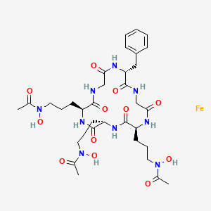 molecular formula C34H51FeN9O12 B10817694 Phenylferricrocin-iron 