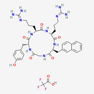 molecular formula C38H48F3N11O8 B10817719 FC131 Tfa 