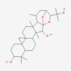 molecular formula C30H48O5 B10817750 22-(2-hydroxypropan-2-yl)-3,8,8,17,19-pentamethyl-23,24-dioxaheptacyclo[19.2.1.01,18.03,17.04,14.07,12.012,14]tetracosane-2,9-diol 