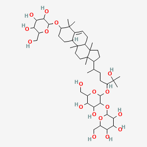 2-[[17-[5-[4,5-dihydroxy-6-(hydroxymethyl)-3-[3,4,5-trihydroxy-6-(hydroxymethyl)oxan-2-yl]oxyoxan-2-yl]oxy-6-hydroxy-6-methylheptan-2-yl]-4,4,9,13,14-pentamethyl-2,3,7,8,10,11,12,15,16,17-decahydro-1H-cyclopenta[a]phenanthren-3-yl]oxy]-6-(hydroxymethyl)oxane-3,4,5-triol