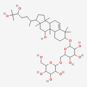 molecular formula C42H72O14 B10817796 2-[[6-[[17-(5,6-dihydroxy-6-methylheptan-2-yl)-11-hydroxy-4,4,9,13,14-pentamethyl-2,3,7,8,10,11,12,15,16,17-decahydro-1H-cyclopenta[a]phenanthren-3-yl]oxy]-3,4,5-trihydroxyoxan-2-yl]methoxy]-6-(hydroxymethyl)oxane-3,4,5-triol 