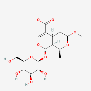 methyl (1S,4aS,8S,8aS)-3-methoxy-1-methyl-8-[(2S,3R,4S,5S,6R)-3,4,5-trihydroxy-6-(hydroxymethyl)oxan-2-yl]oxy-1,3,4,4a,8,8a-hexahydropyrano[3,4-c]pyran-5-carboxylate