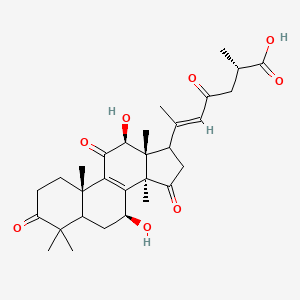 (E,2S)-6-[(7S,10S,12S,13R,14R)-7,12-dihydroxy-4,4,10,13,14-pentamethyl-3,11,15-trioxo-1,2,5,6,7,12,16,17-octahydrocyclopenta[a]phenanthren-17-yl]-2-methyl-4-oxohept-5-enoic acid