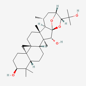 molecular formula C30H48O5 B10817820 (1R,2R,3S,4R,7S,9S,12S,14S,17R,18R,19R,21R,22R)-22-(2-hydroxypropan-2-yl)-3,8,8,17,19-pentamethyl-23,24-dioxaheptacyclo[19.2.1.01,18.03,17.04,14.07,12.012,14]tetracosane-2,9-diol 