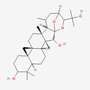 molecular formula C30H48O5 B10817842 (1R,3S,4R,7R,12R,14S,17R,18S,21S)-22-(2-hydroxypropan-2-yl)-3,8,8,17,19-pentamethyl-23,24-dioxaheptacyclo[19.2.1.01,18.03,17.04,14.07,12.012,14]tetracosane-2,9-diol 