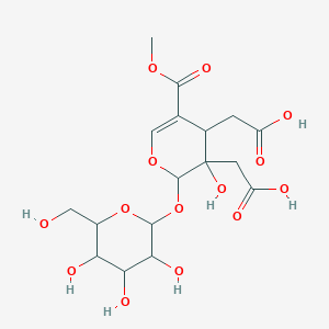 2-[3-(carboxymethyl)-3-hydroxy-5-methoxycarbonyl-2-[3,4,5-trihydroxy-6-(hydroxymethyl)oxan-2-yl]oxy-2,4-dihydropyran-4-yl]acetic acid