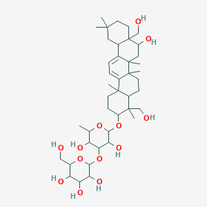 molecular formula C42H68O13 B10817897 2-[3,5-dihydroxy-2-[[8-hydroxy-4,8a-bis(hydroxymethyl)-4,6a,6b,11,11,14b-hexamethyl-1,2,3,4a,5,6,7,8,9,10,12,12a-dodecahydropicen-3-yl]oxy]-6-methyloxan-4-yl]oxy-6-(hydroxymethyl)oxane-3,4,5-triol 