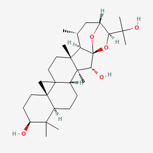 molecular formula C30H48O5 B10817966 (1R,2R,3S,4R,7R,9S,12R,17R,18R,19R,21R,22S)-22-(2-hydroxypropan-2-yl)-3,8,8,17,19-pentamethyl-23,24-dioxaheptacyclo[19.2.1.01,18.03,17.04,14.07,12.012,14]tetracosane-2,9-diol 