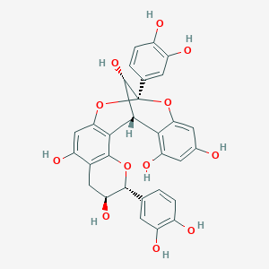 (1R,5R,6S,13S,21S)-5,13-bis(3,4-dihydroxyphenyl)-4,12,14-trioxapentacyclo[11.7.1.02,11.03,8.015,20]henicosa-2(11),3(8),9,15,17,19-hexaene-6,9,17,19,21-pentol