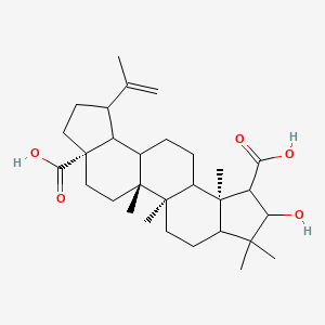 molecular formula C30H46O5 B10818163 (1R,2R,5S,14R)-16-hydroxy-1,2,14,17,17-pentamethyl-8-prop-1-en-2-ylpentacyclo[11.7.0.02,10.05,9.014,18]icosane-5,15-dicarboxylic acid 