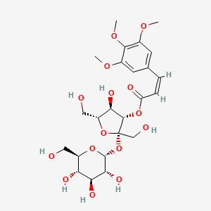 [(2S,3S,4R,5R)-4-hydroxy-2,5-bis(hydroxymethyl)-2-[(2R,3R,4S,5S,6R)-3,4,5-trihydroxy-6-(hydroxymethyl)oxan-2-yl]oxyoxolan-3-yl] (Z)-3-(3,4,5-trimethoxyphenyl)prop-2-enoate