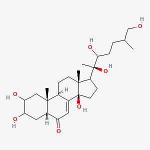 molecular formula C27H44O7 B10818232 (5R,9R,10R,13R,14R)-2,3,14-trihydroxy-10,13-dimethyl-17-[(2R)-2,3,7-trihydroxy-6-methylheptan-2-yl]-2,3,4,5,9,11,12,15,16,17-decahydro-1H-cyclopenta[a]phenanthren-6-one 