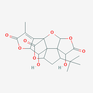 molecular formula C20H22O9 B10818234 8-tert-butyl-6,12-dihydroxy-16-methyl-2,4,14,19-tetraoxahexacyclo[8.7.2.01,11.03,7.07,11.013,17]nonadec-16-ene-5,15,18-trione 