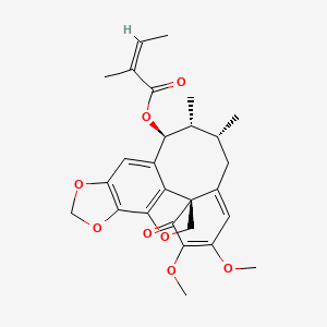 [(1S,12S,13R,14R)-18,19-dimethoxy-13,14-dimethyl-20-oxo-3,6,8-trioxapentacyclo[9.9.1.01,16.04,21.05,9]henicosa-4(21),5(9),10,16,18-pentaen-12-yl] (Z)-2-methylbut-2-enoate