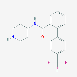 molecular formula C19H19F3N2O B108183 N-(哌啶-4-基)-4'-(三氟甲基)联苯-2-甲酰胺 CAS No. 182439-41-4