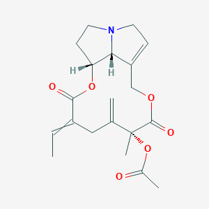 [(1R,7R,17R)-4-ethylidene-7-methyl-6-methylidene-3,8-dioxo-2,9-dioxa-14-azatricyclo[9.5.1.014,17]heptadec-11-en-7-yl] acetate