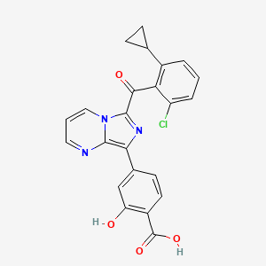 4-[6-(2-chloro-6-cyclopropylbenzoyl)imidazo[1,5-a]pyrimidin-8-yl]-2-hydroxybenzoic acid