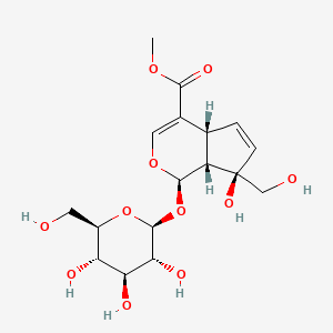 methyl (1R,4aR,7R,7aR)-7-hydroxy-7-(hydroxymethyl)-1-[(2S,3R,4S,5S,6R)-3,4,5-trihydroxy-6-(hydroxymethyl)tetrahydropyran-2-yl]oxy-4a,7a-dihydro-1H-cyclopenta[c]pyran-4-carboxylate