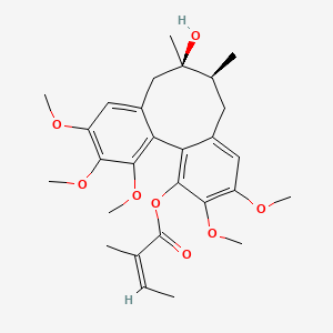 [(9S,10R)-10-hydroxy-4,5,14,15,16-pentamethoxy-9,10-dimethyl-3-tricyclo[10.4.0.02,7]hexadeca-1(16),2,4,6,12,14-hexaenyl] (Z)-2-methylbut-2-enoate