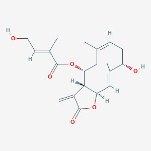 [(3aR,4R,6Z,9S,10E,11aR)-9-hydroxy-6,10-dimethyl-3-methylidene-2-oxo-3a,4,5,8,9,11a-hexahydrocyclodeca[b]furan-4-yl] (E)-4-hydroxy-2-methylbut-2-enoate