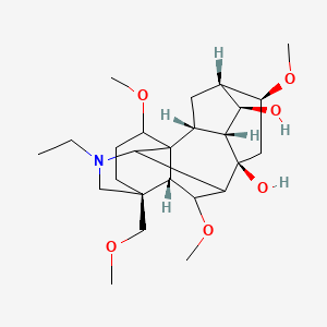 (2R,3R,4R,5S,6S,8R,13S,16S,17R,18R)-11-ethyl-6,16,18-trimethoxy-13-(methoxymethyl)-11-azahexacyclo[7.7.2.12,5.01,10.03,8.013,17]nonadecane-4,8-diol