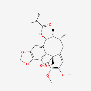 [(1S,12R,13R,14R)-18,19-dimethoxy-13,14-dimethyl-20-oxo-3,6,8-trioxapentacyclo[9.9.1.01,16.04,21.05,9]henicosa-4(21),5(9),10,16,18-pentaen-12-yl] 2-methylbut-2-enoate