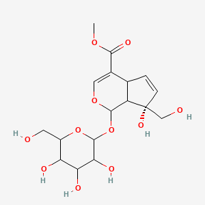 methyl (7S)-7-hydroxy-7-(hydroxymethyl)-1-[3,4,5-trihydroxy-6-(hydroxymethyl)oxan-2-yl]oxy-4a,7a-dihydro-1H-cyclopenta[c]pyran-4-carboxylate