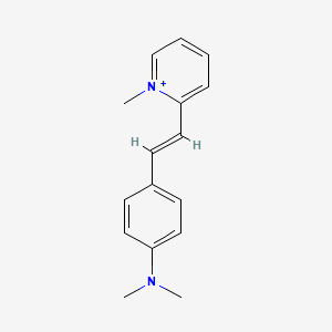 molecular formula C16H19N2+ B10818482 2-[4-(Dimethylamino)styryl]-1-methylpyridinium CAS No. 129540-58-5