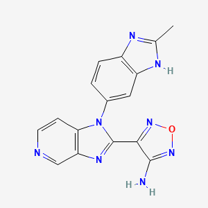 4-[1-(2-methyl-3H-benzimidazol-5-yl)imidazo[4,5-c]pyridin-2-yl]-1,2,5-oxadiazol-3-amine