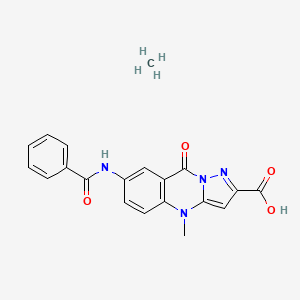 7-Benzamido-4-methyl-9-oxopyrazolo[5,1-b]quinazoline-2-carboxylic acid;methane