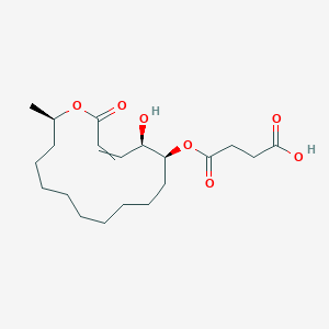 4-[[(5R,6S,16R)-5-hydroxy-16-methyl-2-oxo-1-oxacyclohexadec-3-en-6-yl]oxy]-4-oxobutanoic acid