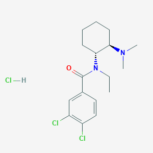 molecular formula C17H25Cl3N2O B10819073 3,4-dichloro-N-[(1R,2R)-2-(dimethylamino)cyclohexyl]-N-ethylbenzamide;hydrochloride 