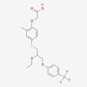 2-[4-[2-ethoxy-3-[4-(trifluoromethyl)phenoxy]propyl]sulfanyl-2-methylphenoxy]acetic acid