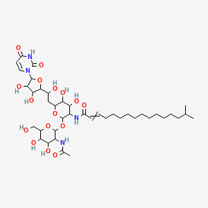 N-[2-[3-acetamido-4,5-dihydroxy-6-(hydroxymethyl)oxan-2-yl]oxy-6-[2-[5-(2,4-dioxopyrimidin-1-yl)-3,4-dihydroxyoxolan-2-yl]-2-hydroxyethyl]-4,5-dihydroxyoxan-3-yl]-15-methylhexadec-2-enamide