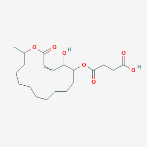 4-[(5-Hydroxy-16-methyl-2-oxo-1-oxacyclohexadec-3-en-6-yl)oxy]-4-oxobutanoic acid