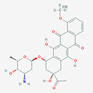 (7S,9S)-9-acetyl-7-[(2R,4S,5S,6S)-4-amino-5-hydroxy-6-methyloxan-2-yl]oxy-6,9,11-trihydroxy-4-(trideuterio(113C)methoxy)-8,10-dihydro-7H-tetracene-5,12-dione