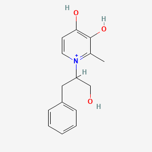 1-(1-Hydroxy-3-phenylpropan-2-yl)-2-methylpyridin-1-ium-3,4-diol